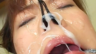 bukkake cum swallow doggy style facial gagging hardcore japanese kissing schoolgirl
